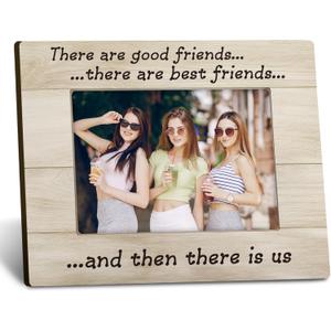 Best Friends Picture Frames 8x10, Long Distance Best Friendship Gifts for Women, Men, Sisters, Brothers, Forever Friends Photo Frame for Desk