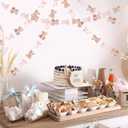 Peryiter 8 Pcs Bear Birthday Party Decorations, Baby Shower Animal Banner and Bow for Gender Reveal Birthday Bear Theme Boys Girls Decorations