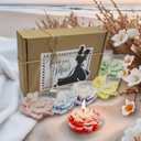 Mom Gifts: Mothers Day Candle Set Scented Aromatherapy 6-Pack - Soy Wax Carnation Shaped Candles in a Thank You, Mom Box - Great Gift on Mothers Day, Birthdays, and Christmas (Pink)