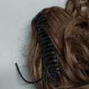 REECHO 12" Ponytail Extension, Classic Loose Curly Wavy Claw Clip Pony tails Hair Extensions Hairpieces for Women - Chestnut Brown with Highlights