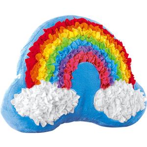 DBlosp Plush Craft Rainbow Pillow, Fabric by Number Art & Crafts, No Sewing, Making Your Own DIY Rainbow Pillow, Kids Project, Learning Fun, Ages 5+