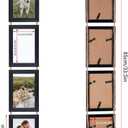 QUTREY Black 4x6 Hanging Picture Frames Set of 2, 4 Openings Collage Photo Frames for Vertical 4 by 6 inch Pictures for Wall Decor