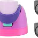 2 x Replacement Lid Compatible with Owala Freesip 16oz 24oz 32oz 40oz, One Button Water Bottle Top Lid Replacement Accessory,with 2Pcs Cap Seal Stopper (Mixed Purple)