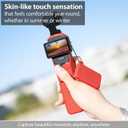 Case for DJI Osmo Pocket 3/Xtra Muse Camera, Soft Silicone Protective Case, Anti-Scratch, Slim Fit Skin with mic Cover and Screen Protector Accessories for Osmo Pocket 3/Xtra Muse (Red)