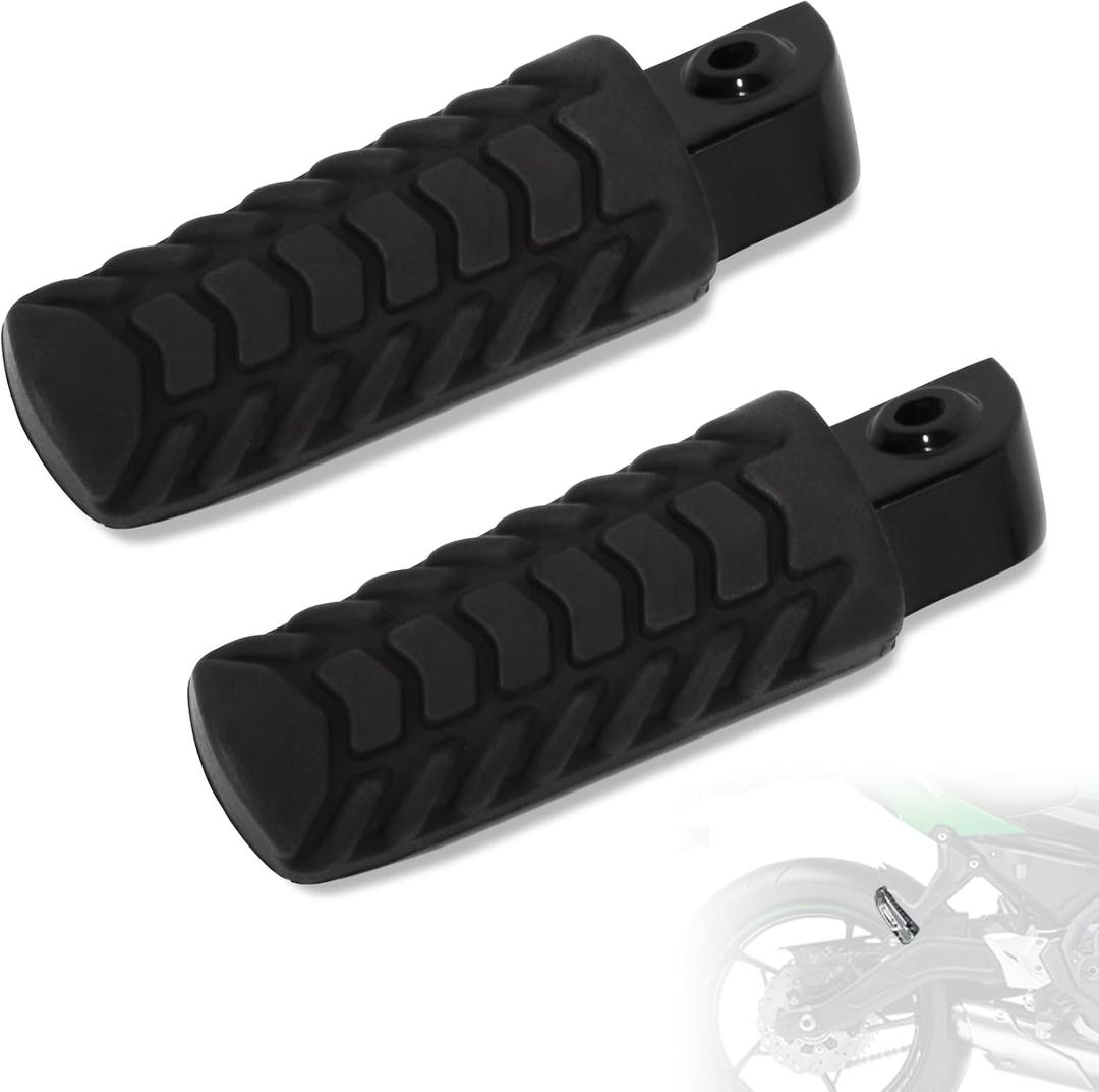 FOVPLUE Rear Passenger Footrests Foot Pegs for Kawasaki Ninja 650/Z650 2017-2025,Black
