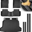 Floor Mats for Honda Civic Hatchback 2022-2026, 9 Pcs TPE Heavy Duty Custom Car Mat for 2022 2023 2024 2025 2026 Honda Civic All Weather Floor Mats, Cargo Liner, Car Door Sill Protector Black