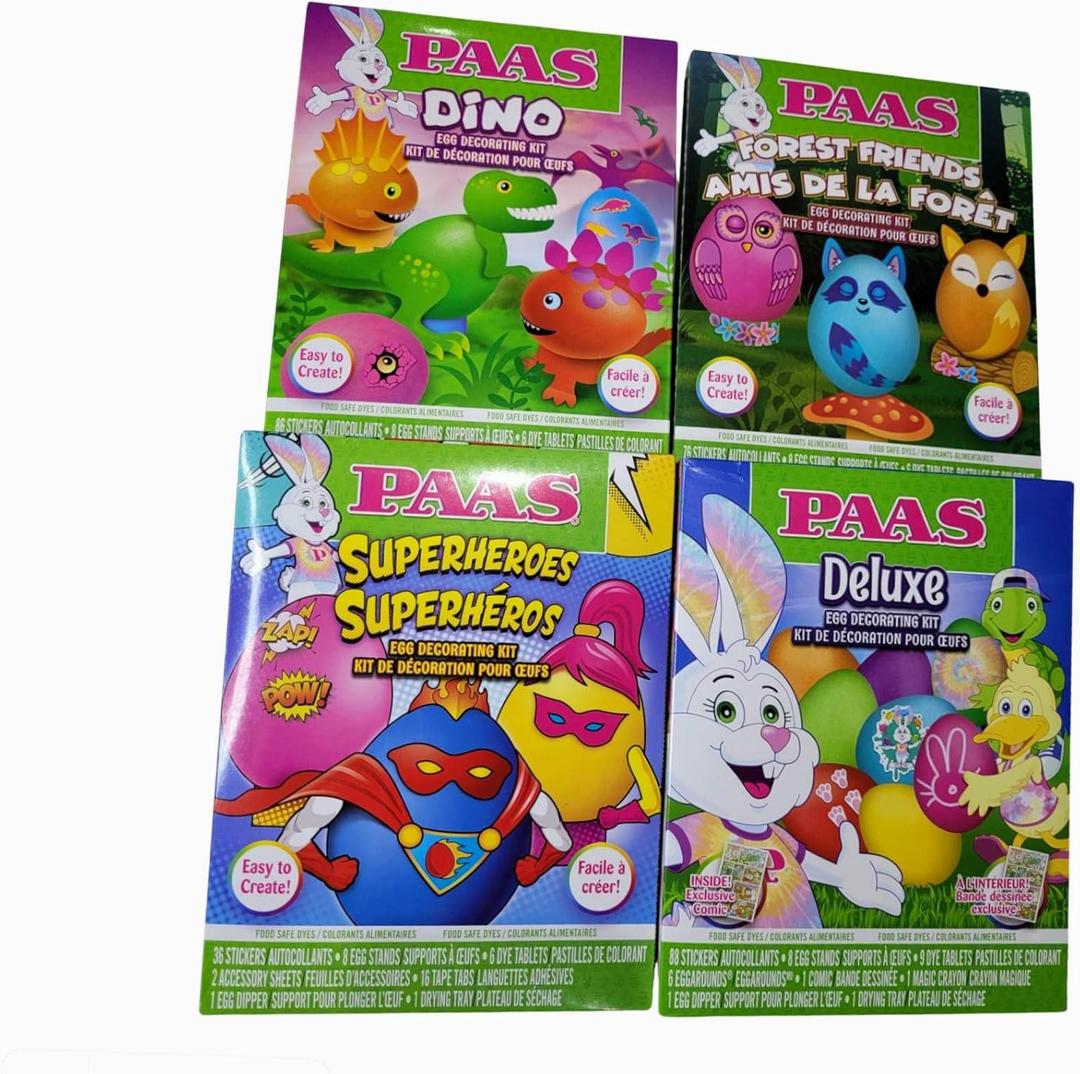 Paas Easter Egg Decorating Kit Variety Pack. Pack of 4. (Decorating Kits Will Vary)