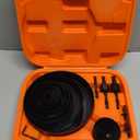 HORUSDY Hole Saw Set 24PCS Hole Saw Kit,Hole Saw Drill Bit Kit, 3/4"-6" (19-152mm) 17PCS Saw Blades, 2 Mandrels, 3 Drill Bit, Installation Plate, Hex Key, For Drywall, Soft Wood, Plywood, Plastic, PVC