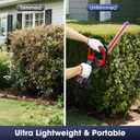 Hedge Trimmer for Milwaukee 18V Battery, Cordless Hedge Trimmer with 22'' Dual-Action Blade and Safety Lock,1600PRM, 3/5'' Cutting Width(Battery Not Included) (Red)