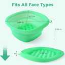 SaporeArt Ice Face Bowl, Upgraded Wider & Deeper Collapsible Silicone Facial Ice Bath Bowl with Built-In Ice Mold, Soothes Puffiness & Redness, Ideal for Home and Travel