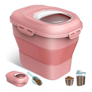 Portable Cat Litter Storage Container, 20 Lbs Capacity, Rolling Wheels, Pink (Medium, 20, Pound) Portable Cat Litter Storage Container, 20 Lbs Capacity, Rolling Wheels, Pink (Medium, 20, Pound)