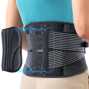 Back Brace for Lower Back Pain Relief, Lightweight Back Support Brace for Men Women, Breathable Lumbar Support Pad, for Herniated Disc, Sciatica Scoliosis, Gray Size M