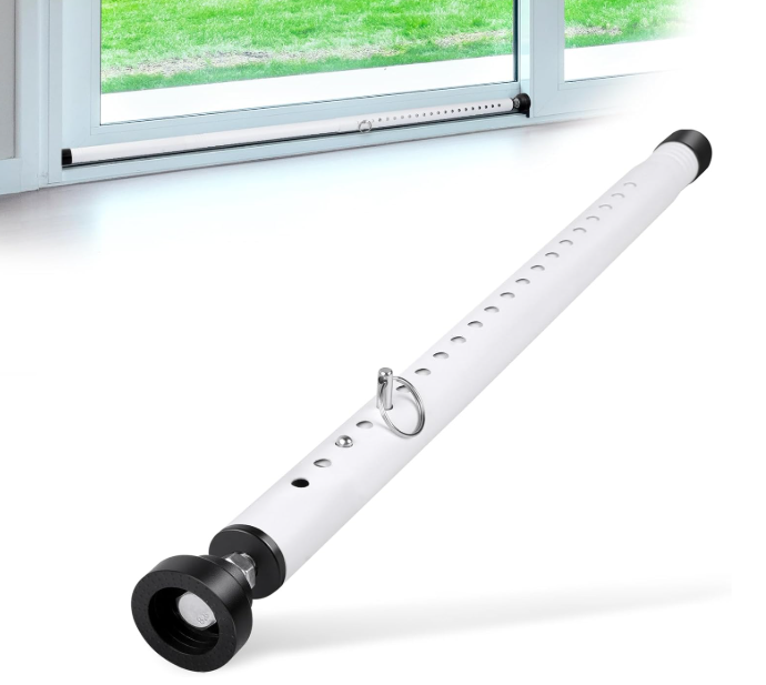 Sliding Door Security Bar, 17-50 inch Adjustable, Window Security Bar with Rubber Tips, Sliding Door Lock Bars, for Window Safety Bars Home Apartment Safety, Home Apartment Patio Heavy Duty Interior