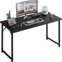 40 inch Computer Desk, Small Home Office Desk Study Writing Kid Table, Simple PC Gaming Desk, Adjustable Feet, Black