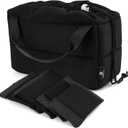 Koolertron Shockproof Camera Photo Bag for SLR TLR Camera Insert Partition Padded Case,Can be Put Directly Into the SLR Camera Bag With Freely Adjustable Compartment (Black with Straps)