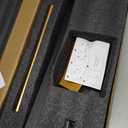 GERZWY Free Standing Toilet Paper Holder, SUS 304 Stainless Steel Toilet Paper Stand with Reserve (Black & Gold) DZY004-BD