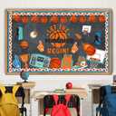2 x Basketball Bulletin Board Decorations - Sports Classroom Decorations, Basketball Game Paper Cutouts Set for Chalkboard, School Office Wall Background Decor Supplies