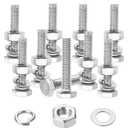 Mr. Pen- Nuts and Bolts Set, 1/ 4"-20x1-1/ 4, 10 Sets, Stainless Steel, Hex Head Nut and Bolt Set, Flat & Lock Washers