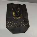 Supervitae 24 Cheers to 60 Years Gift Party Bags Medium Black and Gold Party Decoration Supplies Reusable Non Woven Totes for Birthday Anniversary Wedding Favor(9.8" x 7.9" x 3.9")