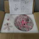 WUZUPS Crystal Chandelier Pendant Flushmount Ceiling Light Modern Lighting Fixture for Bedroom Hallway Bar Kitchen Bathroom, H 15.7" x W 17.7", Pink, E12 Base