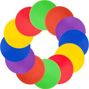 Spot Markers 9/10 Inch Floor dots Non-Slip Rubber Agility Markers Flat Field Cones for Gym/PE Soccer Football, Basketball Training Markers,School Activities, Exercise Drills, Dance Practice