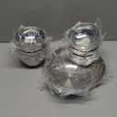 Sunnyray 10 Sets Stainless Steel Plates and Bowls 6.7, 10.2 Inch Metal Camping Plates Reusable 13oz Steel Snack Bowls Feeding Serving Dinner Dishes Double Walled Insulated for Men Women Kids