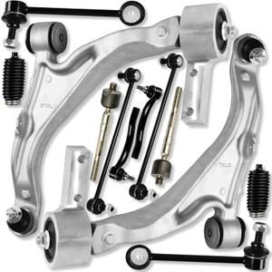 12pc Front Lower Control Arm Outer Inner Tie Rod Rear Sway Bar End Links Compatible with Fit for Acura MDX 2007 2008 2009 2010 2011 2012 2013#OE K622037 K621549 K750124 K750749 K750750 ES800824
