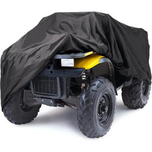 Formosa Covers Heavy-Duty ATV Cover  Waterproof 300D Oxford with UV Protection, Reinforced Grommets, Fits Honda, Polaris, Yamaha, Kawasaki, Arctic Cat (Black, XL)