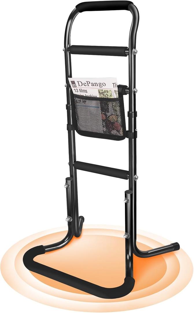 DePango Mobility Stand Assist Aid for Elderly, Aluminum Alloy Walking Support Mobility Aid for Seniors, Adjustable Walking Cane for Handicap