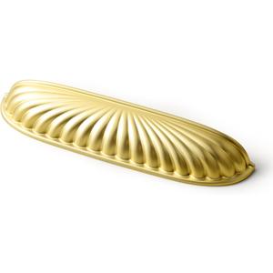 Goo-Ki Modern 5''Hole Centers Brushed Brass Cabinet Pulls, Accessible Luxury Zinc Alloy Din Cup Cabinet Pulls with Mordern Style, 6 Pack