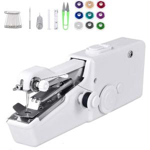 Handheld Sewing Machine, Portable Mini Hand Held Sewing Machine Cordless Electric Stitching Device, DIY Hand Sewer Machine for Household, Travel (Does Not Include A Battery)