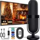 TV Antenna for Smart TV Indoor 1200+ Miles Long Range Reception HD Digital TV Antenna (Compact, BLACK)