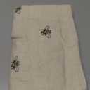 VHC Brands Embroidered Bee, Farmhouse Window Valance Curtain, Ruffled, Creme Yellow Grey, 16x90