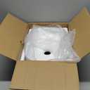 Small Vessel Sink Bowl Above Counter, QISHKA 14" x 10" Ceramic Oval Modern Bathroom Sink White Vanity Sink Lavatory Art Basin