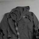 SHEWIN Womens Waffle Knit Plaid Shacket Boyfriend Button Down Shirt Hooded Jacket Loose Long Sleeve Tops (Medium)