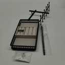Meangood Jewelry Tree Stand Organizer 3in1 Necklace Organizer Display Bracelet Earrings and Ring Tray Jewelry Holder Hanger MetalBlack