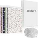 Set of 100 Fabric Organizer Boards Measuring 7.5 X 10.5 Inches,Neat and Easy Comic Book Boards for Fabric Storage,Magazines and Books,This Includes 400 Plastic Alligator Clips for Secure Fastening