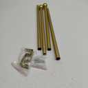 Curtain Rods for windows 32-62 inch, 5/8 inch Decorative Gold Splicing Heavy Duty Metal Curtain Rod set with Brackets