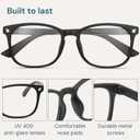 Gaoye Black Blue Light Glasses for Computer & Gaming - Anti UV Ray Lenses, Scratch-Resistant & Comfort Fit (Black)