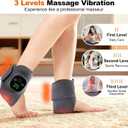 2PCS Foot Renew Triple Method Massager, 2 in 1 Foot Massager for Neuropathy, Feet Massage with 3 Vibration Mode & 4 Heat Levels, Wireless Portable Ankle Massager for Home or Travel Use