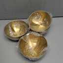 Nuogo 10 Pcs Gold Bowls 5.9 Inch Stainless Steel Mixing Bowls Decorative Esthetician Bowl for Facial Metal Serving Bowl for Holiday Birthday Party Wedding Baking Prepping Salad Fruit Soup