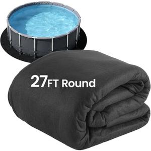 Poolvio 27-Foot Round Above Ground Pool Liner Pad, Geotextile Under Padding, Extends Liner Life, Puncture & Weed Barrier, Eco-Friendly Fabric