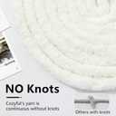 Cozyful Chunky Yarn for Hand Knitting - #10 Chunky Chenille Yarn, Jumbo Big Thick Chunky Yarns for Crocheting, Super Bulky Chunky Knit Blanket Yarns, 8 Skein (25yd, 8oz/Skein), Cream&Sage&Khaki&Grey