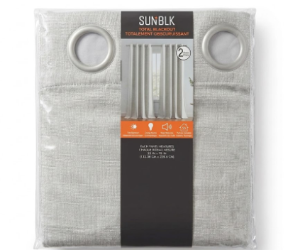 SUN + BLK BLACKOUT CURTAINS 52 " X 84 " 1 PANEL