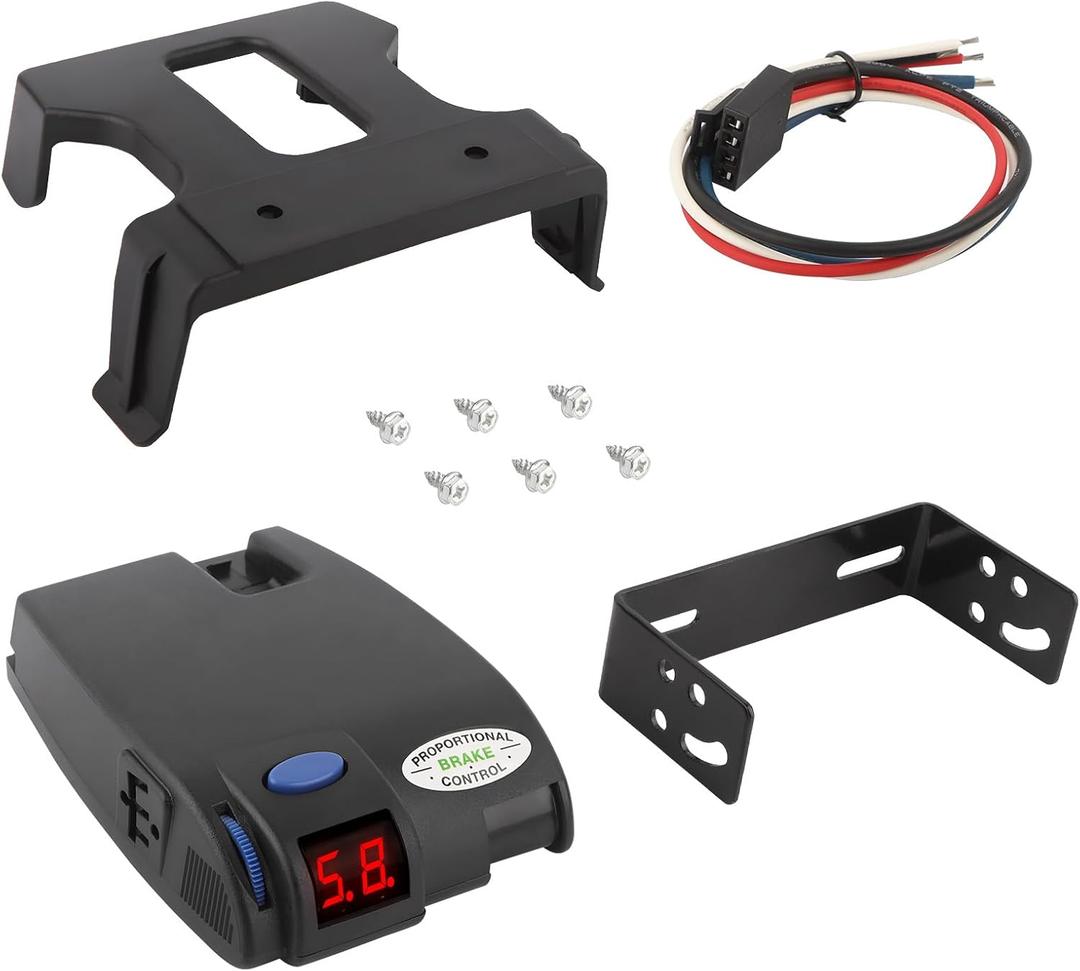 Trailer Brake Controller Kit, Proportional Electronic Brake Control for Pickup Trucks, Compatible with Ford, GM, Chevy, Dodge, RAM, Toyota and More, Compatible with Tekonsha 90160 Primus IQ