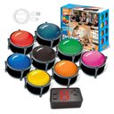 Wireless Buzzers System for Game Show, Family Feud Buzzer with Light, Show Who Buzzed First, 4 Modes, 165ft Distance, Rechargeable Answer Buzzers for Trivia Games, Classroom, Jeopardy, Quizzes Party