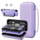 FANPL Purple Case Bundle for Nintendo Switch 2 (2025) Accessories, Portable Hard Carrying Cover with Protective Skin , Screen Protector, 2 Thumb Grips