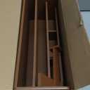 WISUCART Bamboo Mail Organizer Countertop Wood Desk Organizer Drawer Tabletop Storage Box Letter Sorter Makeup Organizer for School Home Office Supplies Brown