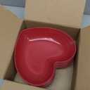 10 Pcs 8.5 Inch Red Heart Plates Valentines Day Plates Heart Shaped Plates Dessert Bowls Appetizer Plates Salad Bowls for Valentines Day Party Supplies