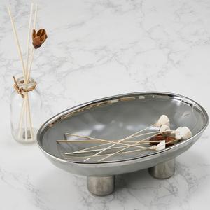 Ceramic Fruit Bowl  10 Gray Decorative Bowl for Kitchen Counter  Modern Pedestal Bowl, Fruit Bowls, Catch All Bowl, and Fruit Basket for Kitchen Counter